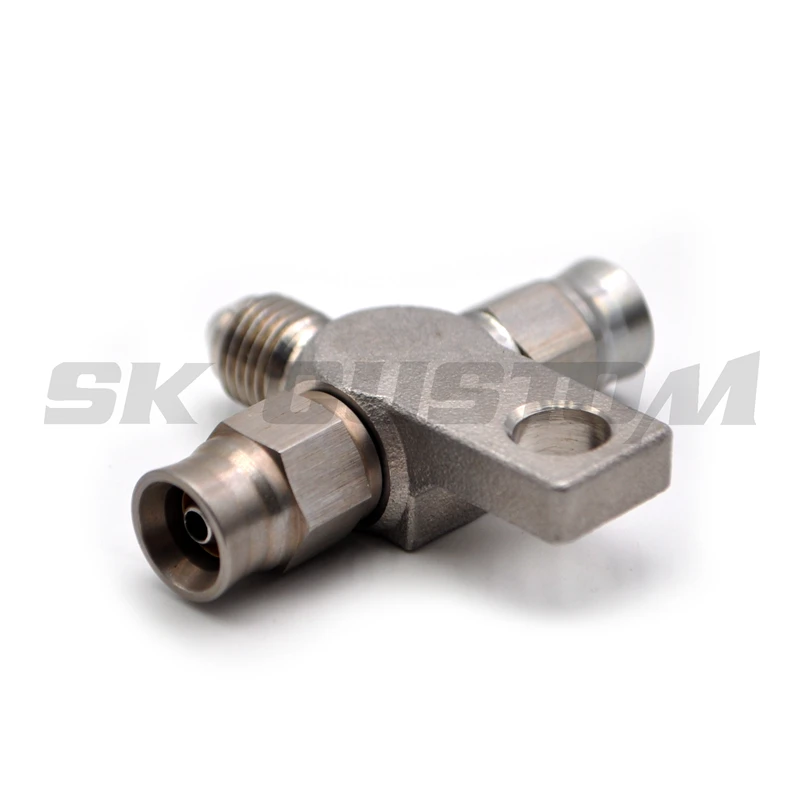 Из нержавеющей стали 3 way AN3 до 2 X тройник блок с вмонтированой корпусной Tab ptfe