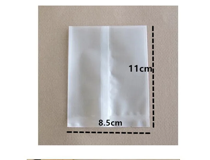 Translucent 8.5x11cm 50 шт несколько дизайн упаковочная сумка пластиковые мешки для пирожных печенья упаковка пластиковые пакеты для печенье конфеты еда матовое плоское уплотнение - Цвет: Translucent 8.5x11cm