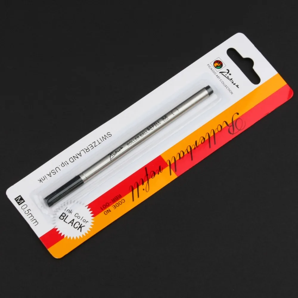 

Picasso Pimio Switzerland Tip Roller Ball Refill 0.5mm 0.7mm Screw Type Roller Pen Refills Black Ink 4pcs/lot