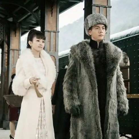 Мужская длинная куртка из искусственного меха норки Повседневная парка в стиле