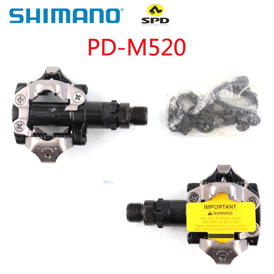 Shimano SPD PD M520 MTB педали с бесклипсой бутсами оригинальная коробка включает SM SH51