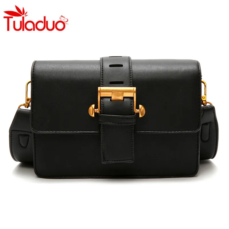 2018 модная широкая сумка на ремне с пряжкой женская кожаная дизайнерские женские