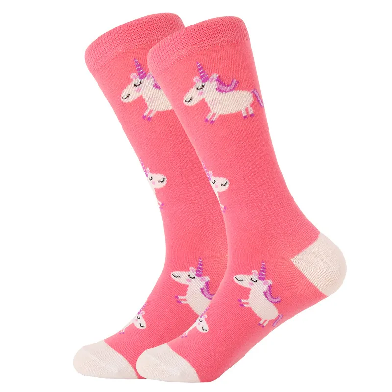 1301C LETSBUY/женские носки из чесаного хлопка harajuku, забавные креативные носки с рисунками животных для девушек и женщин, носки с фруктами, собаками, птицами, Чили, мужские носки - Цвет: 1301C