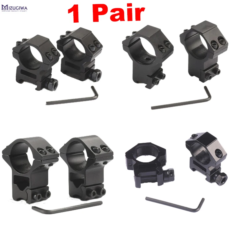 

2PCS 25.4mm / 30mm Hunting Riflescope Mount Ring 11MM Dovetail / 20MM Picatinny Rail High Or Low Air Gun Rifle Scope Mounts