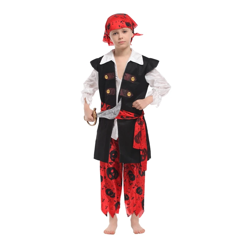 Kids Child Little Skullduggery Pirate Buccaneer Costumes for Boys Halloween Purim Carnival Masquerade Mardi Gras Party Outfit |