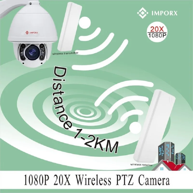 Беспроводная Wifi скоростная купольная PTZ ip камера 2MP 20X Водонепроницаемая наружная