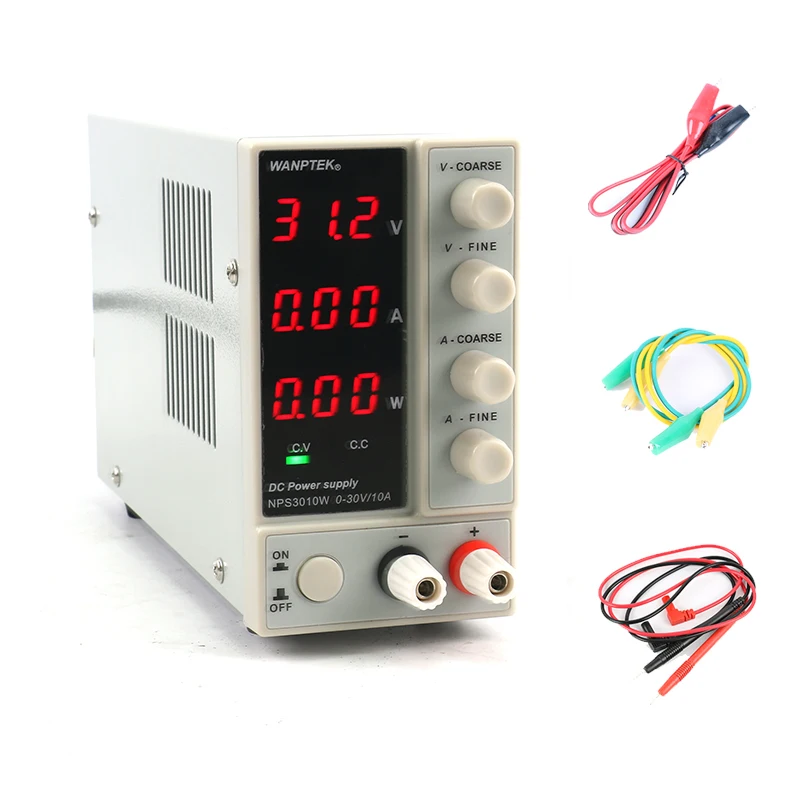 NPS306W NPS3010W мини импульсный источник Регулируемый DC Питание с Мощность дисплей 30V6A/30V10A 0,1 V/0.01A/0,01 W
