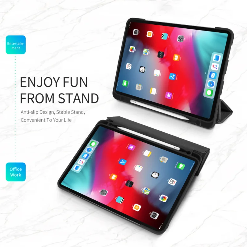 С сенсорным стилусом и слотом для стилуса держатель Apple iPad Pro 12 9 2018 кожаный
