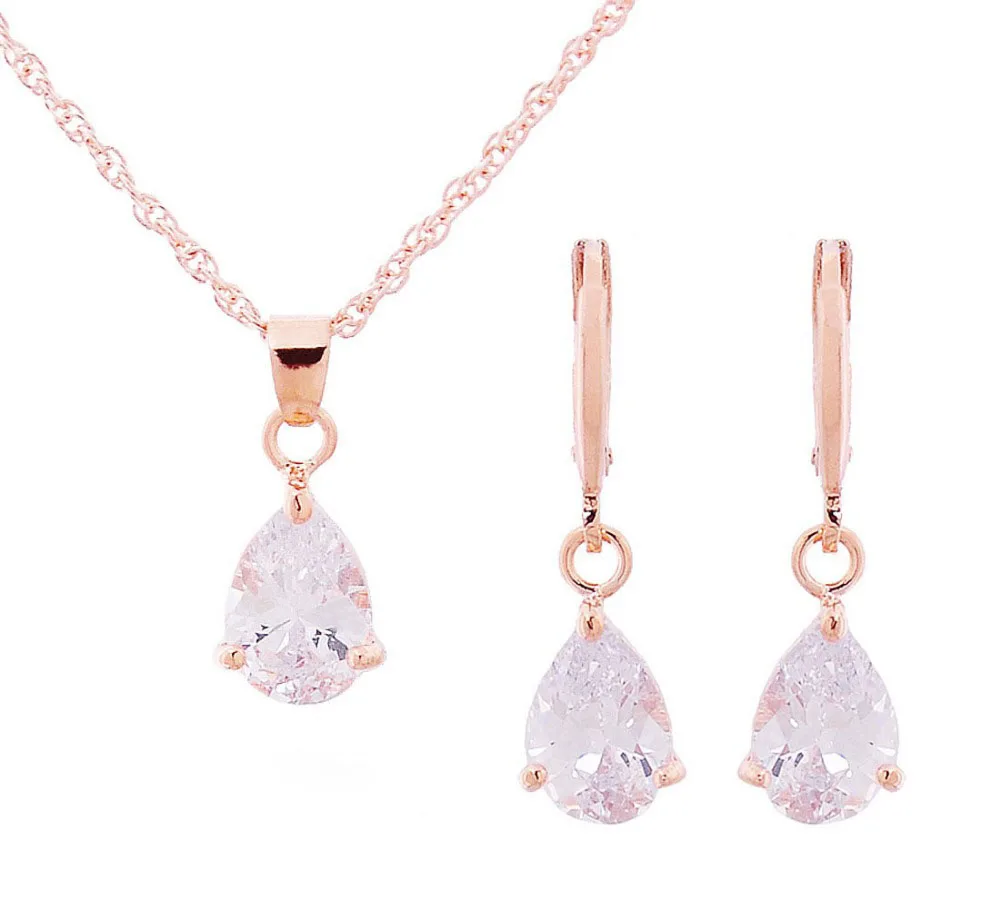 Женский ювелирный комплект из колье и серёг с фианитами|african beads jewelry set|jewelry sets for