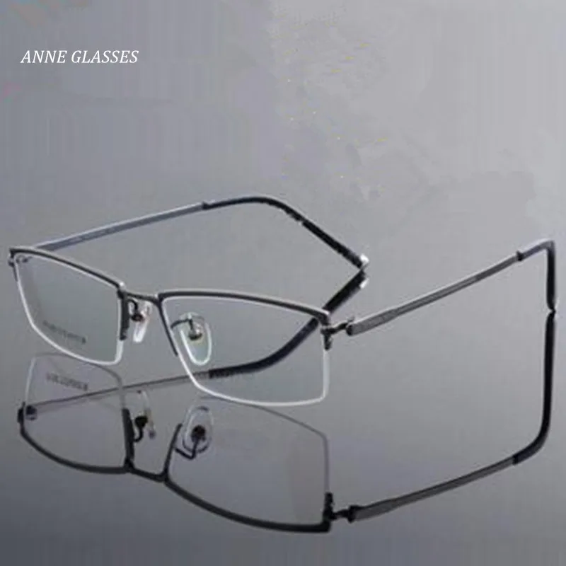 ANNE GLASSES Frame Fashion New Titanium Eyeglass Frames Men Half Rim Optical for Prescription Glasses 9925 Eyewear | Аксессуары для