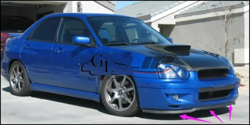 Дефлектор губ для бампера губы Subaru Impreza WRX STi XV передний спойлер юбка TopGear Friends