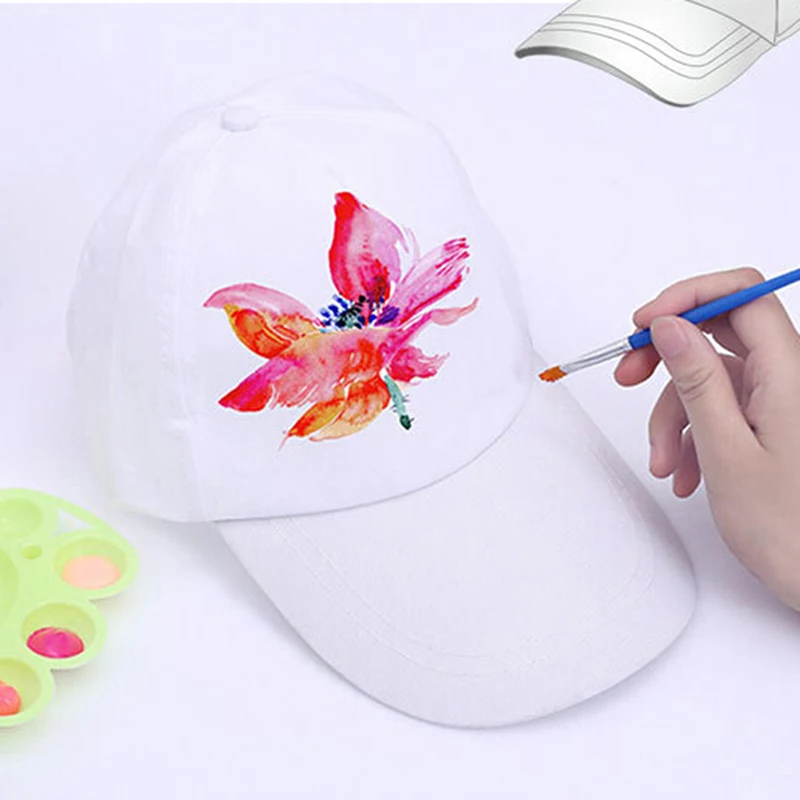Белые кепки DIY ручная роспись бейсбольная кепка хип-хоп для детей украшение