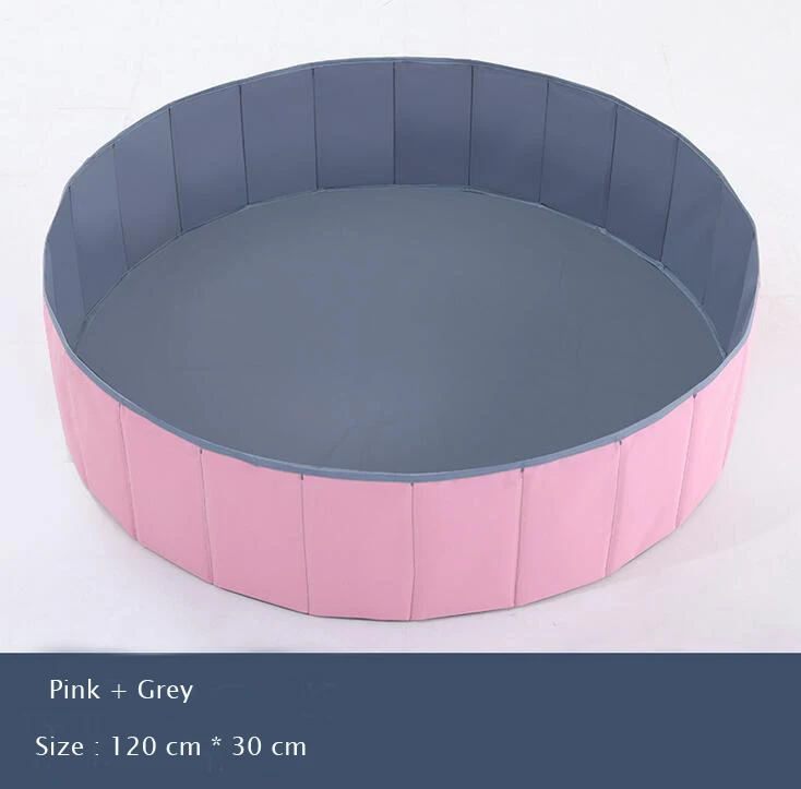 pink-L Детский бассейн с шариками, для помещений, складной сухой бассейн для детей, ямы, мяч, серый, розовый, зеленый, манежи, круглая игровая площадка, игрушки, подарок, игровой забор - Цвет: pink-L