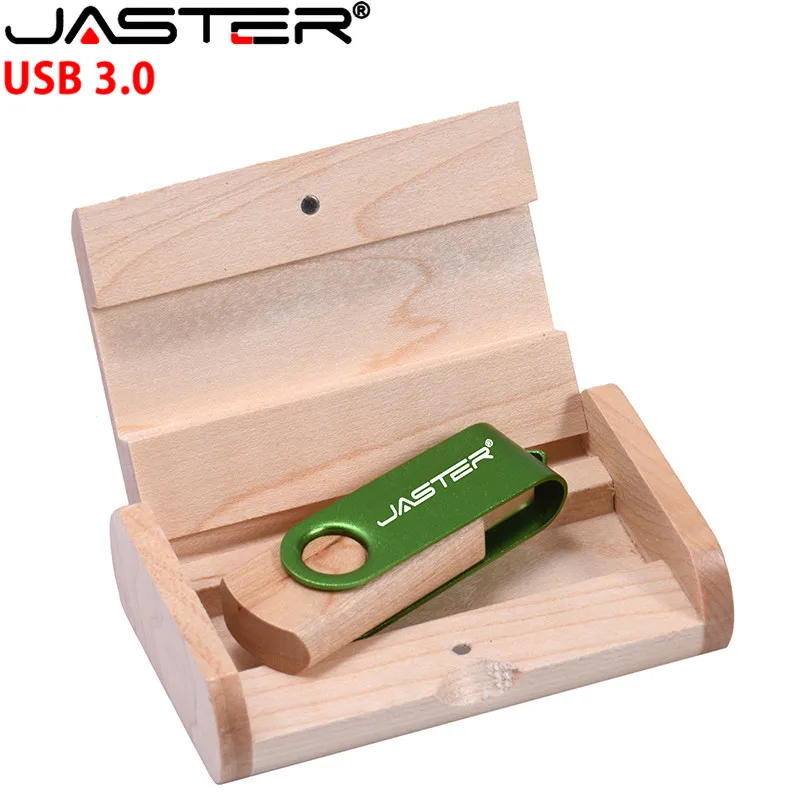 JASTER USB 3,0 Пользовательский логотип цветной металл+ клен дерево usb флеш-накопитель 4 ГБ 8 ГБ 16 ГБ 32 ГБ 64 ГБ 128 ГБ wediing personal