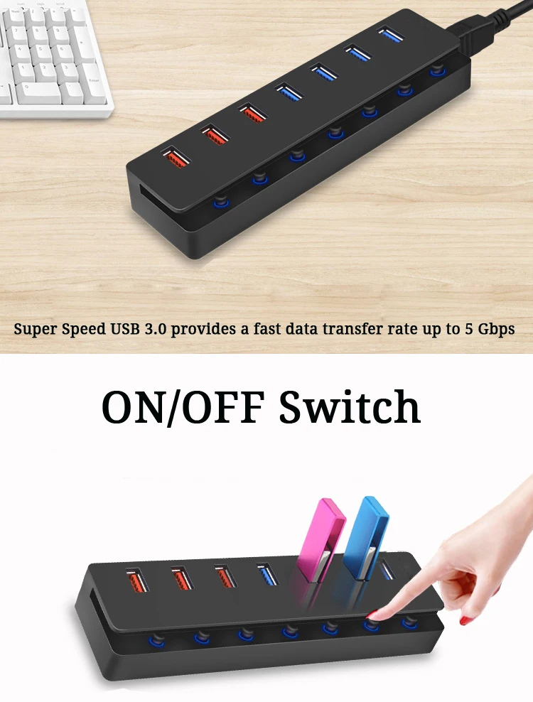 4 Порты USB 3,0 концентратор Зарядное устройство 3 умная зарядка Порты Мульти USB разветвитель 5V 5A Мощность адаптер для Macbook Pro компьютерные аксессуары