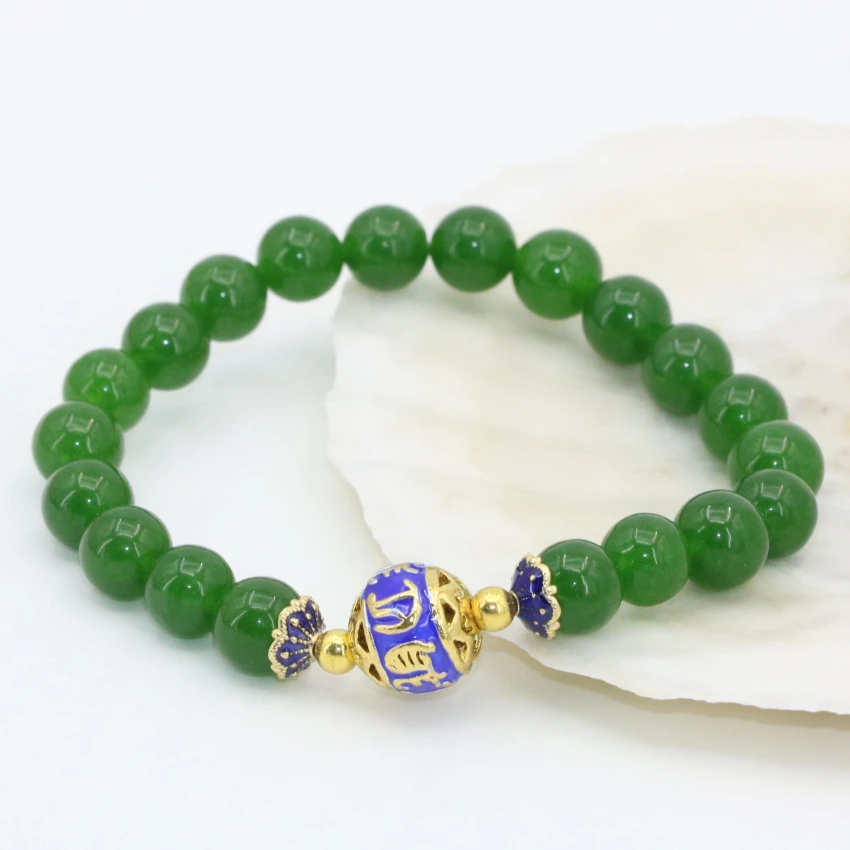 Браслет из халцедона с круглыми бусинами 8 мм 7 5 дюйма|bracelets for|round bead braceletbead bracelet |