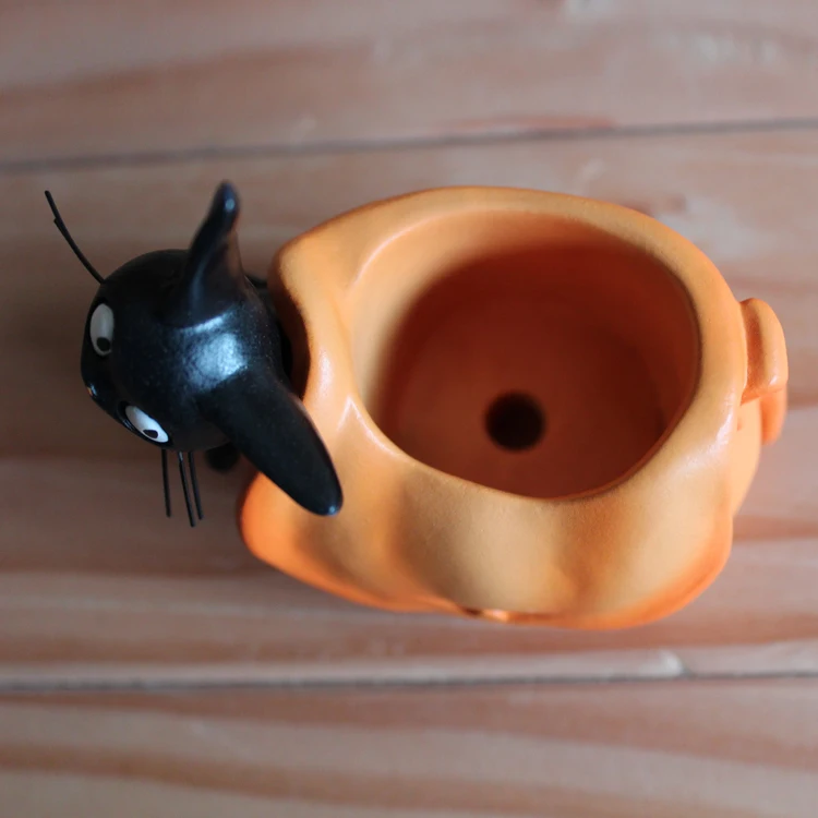 Каваи мультфильм милый Черный кот мессенджер Доставка сумка дизайн растения