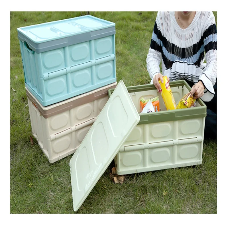 Автомобильный складной ящик для хранения двойного назначения