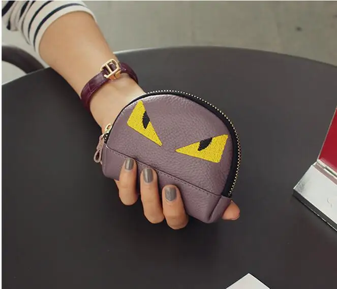 Новый Натуральная Кожа Вышивка Pattern Женщины Брелок Кошельки Моды Монета Кошелек