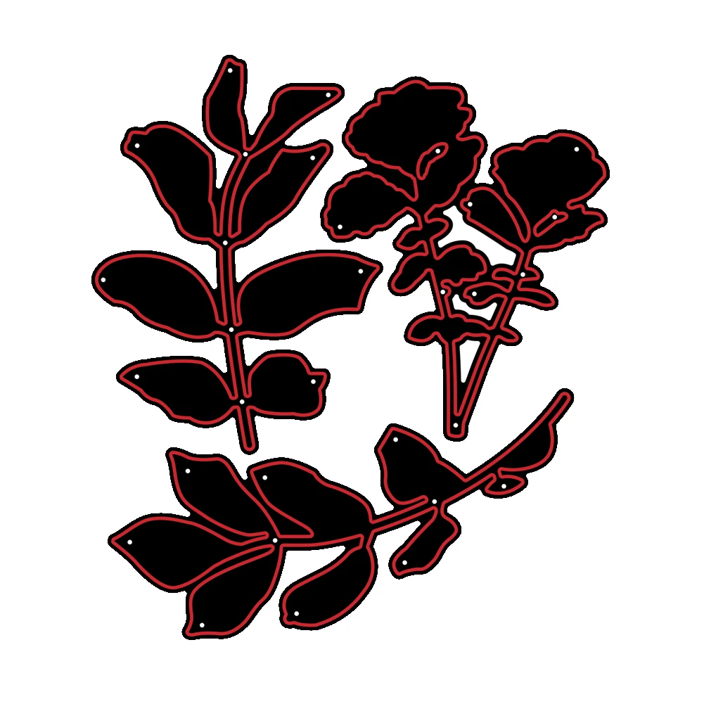 Металлические режущие штампы 3 шт ветка с листьями рамка 2019 украшения для свадьбы