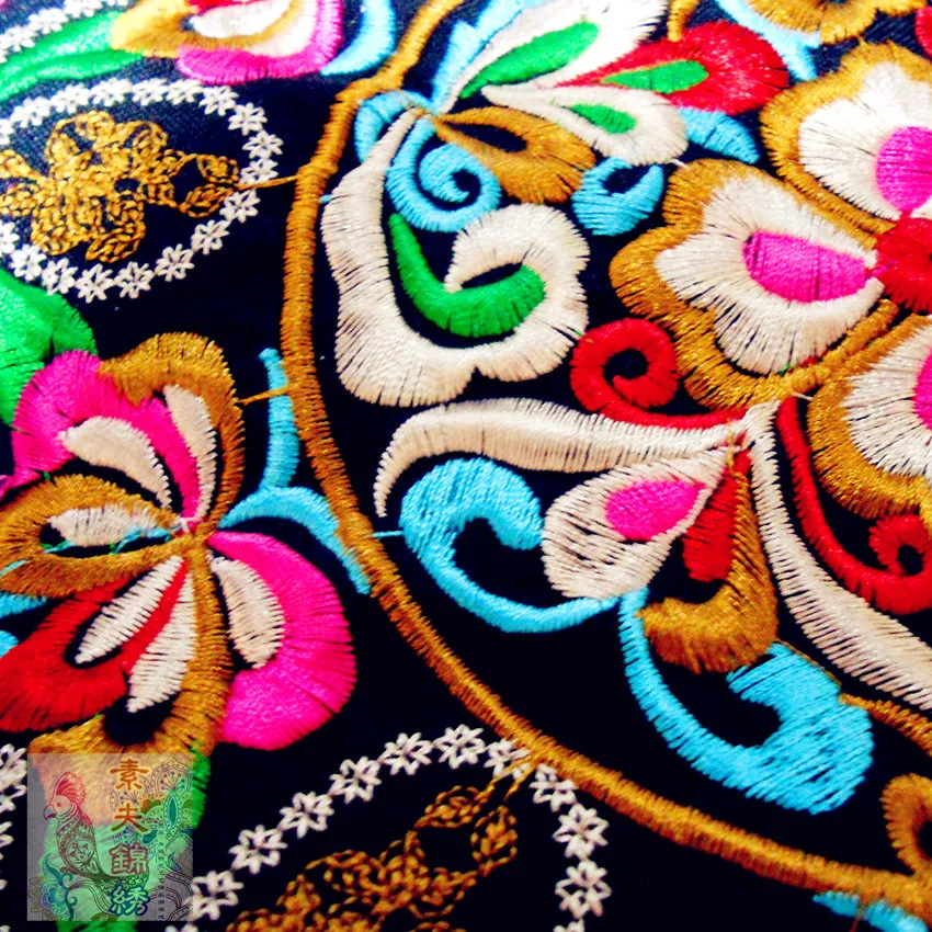 Большие квадратные патчи для вышивки этнические Мяо-Патчи шитья одежды