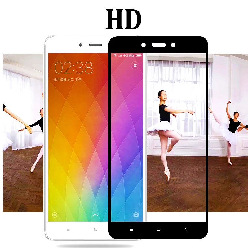 Закаленное стекло для Xiaomi Mi A1 Mi5X Redmi 5 Plus 4 4Pro 4X Note Global 5A полное покрытие Защитная