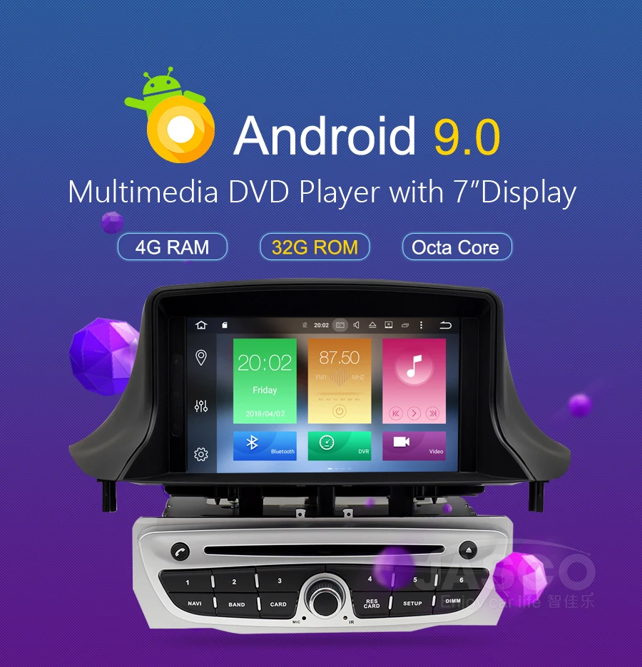 Android 9,0 автомобильный стерео dvd-плеер gps ГЛОНАСС навигация для Renault Megane 3 Fluence 4 Гб 32 г Видео Мультимедиа Радио