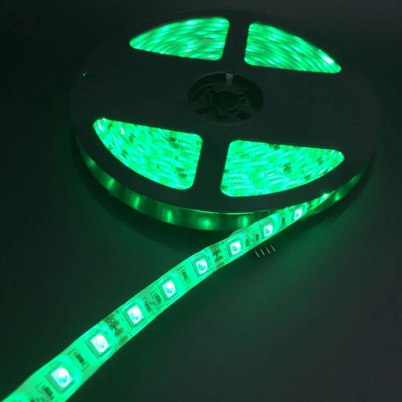 DC 12V 30 Вт 5050 60 светодиодный 5 м Водонепроницаемый RGB полосы светильник A +