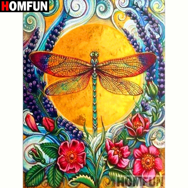 

HOMFUN Full Square/Round Drill 5D DIY Diamond Painting "Flower garden"3D Diamond Embroidery Cross Stitch Home Decor A20046