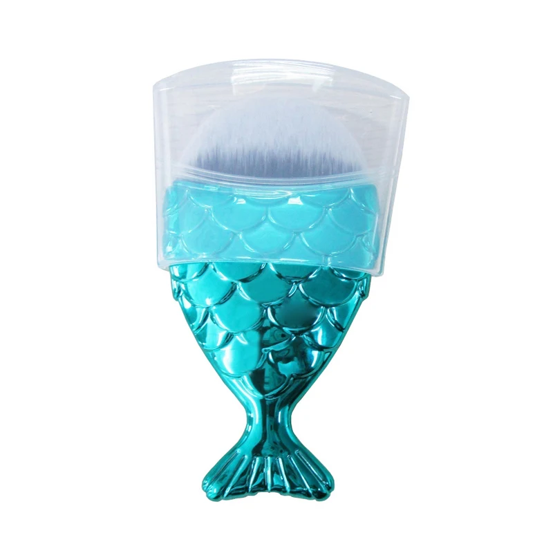 1 шт. кисти для макияжа в форме рыбы основа основы пудра Русалочка Румяна лица