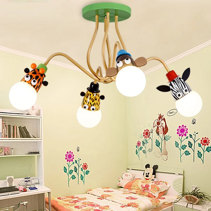 Modern LED Creative Cartoon and fashion Eye Protection Boys Girls Bedroom Children's room study Ceiling Light | Лампы и освещение