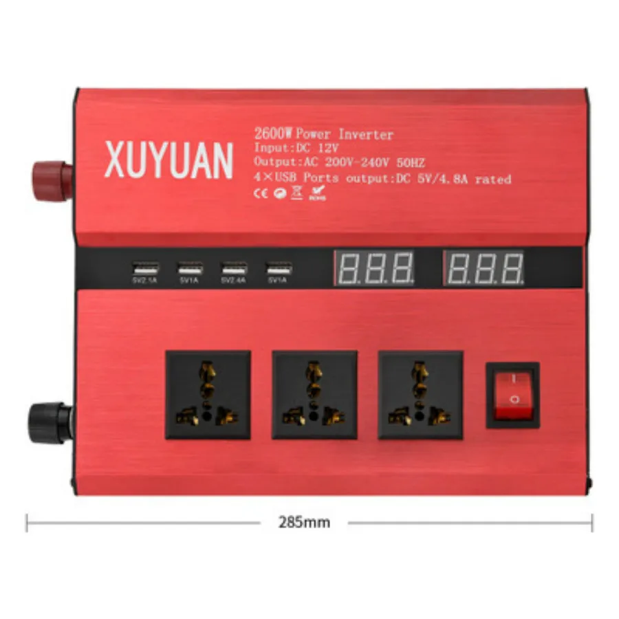 Xuyuan инвертор 12v постоянного тока до 220v 8000 Вт автомобильный с светодиодный дисплей