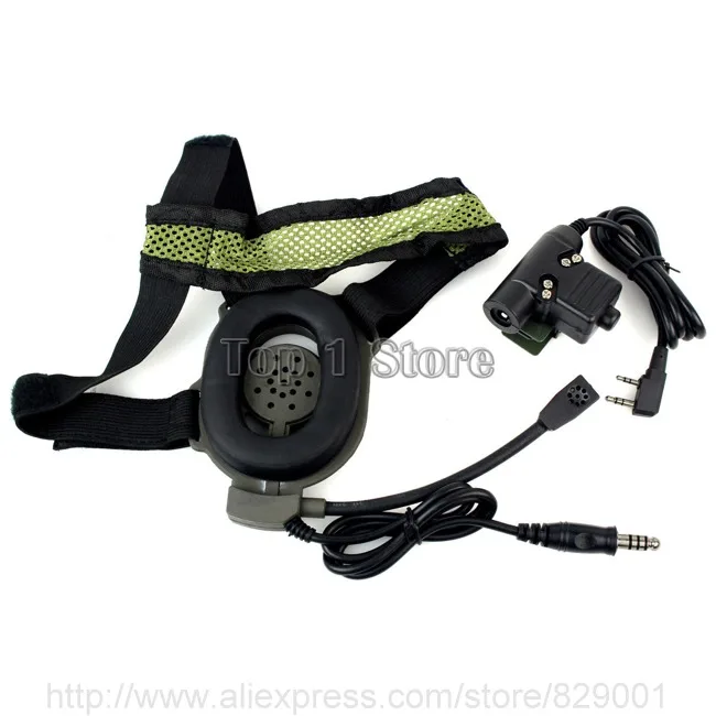 Тактическая гарнитура Bowman Elite II с 2 контактным разъемом U94 PTT для Kenwood Midland