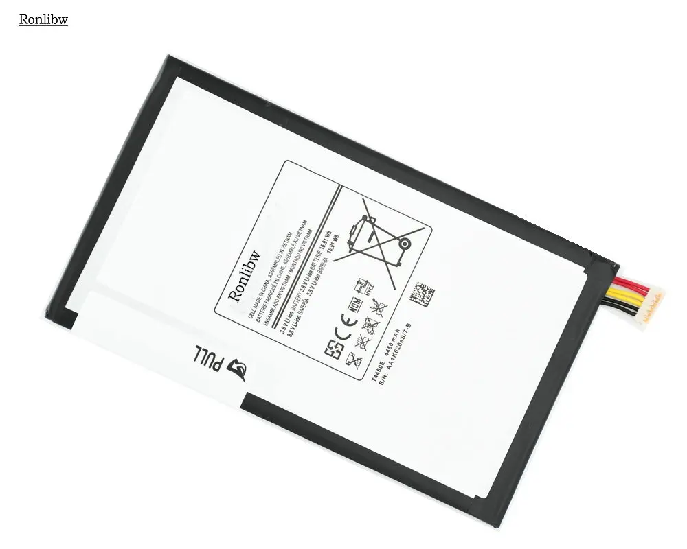 Ronlibw T4450E запасная батарея для Samsung Galaxy Tab Tablet 3 8 0 T310 T311 T315 SM E0288 E0396|Аккумуляторы