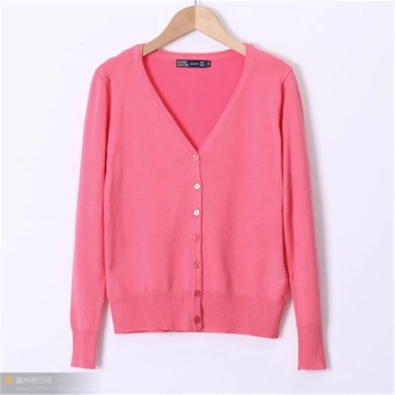 watermelon red 5XL, большие размеры, одноцветные вязаные кардиганы для женщин, женская куртка, пальто с длинным рукавом, повседневные топы с v-образным вырезом, свитера, красные, черные, XXL, 3XL, 4XL - Цвет: watermelon red