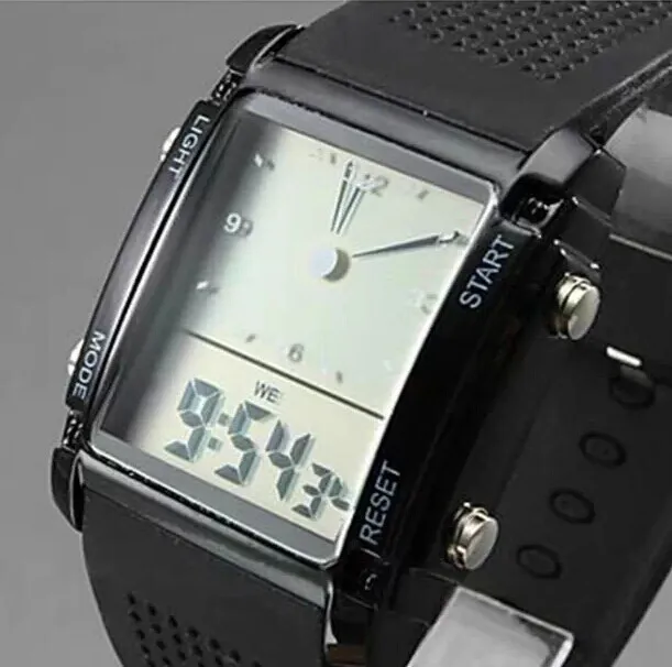 Модные Цифровые кварцевые часы электронные 2015 новые военные СВЕТОДИОДНЫЕ