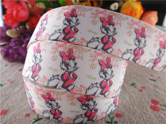 17022706 1'' 25mm 10 yards cartoon printed grosgrain ribbons ribbon diy handmade accessories | Дом и сад