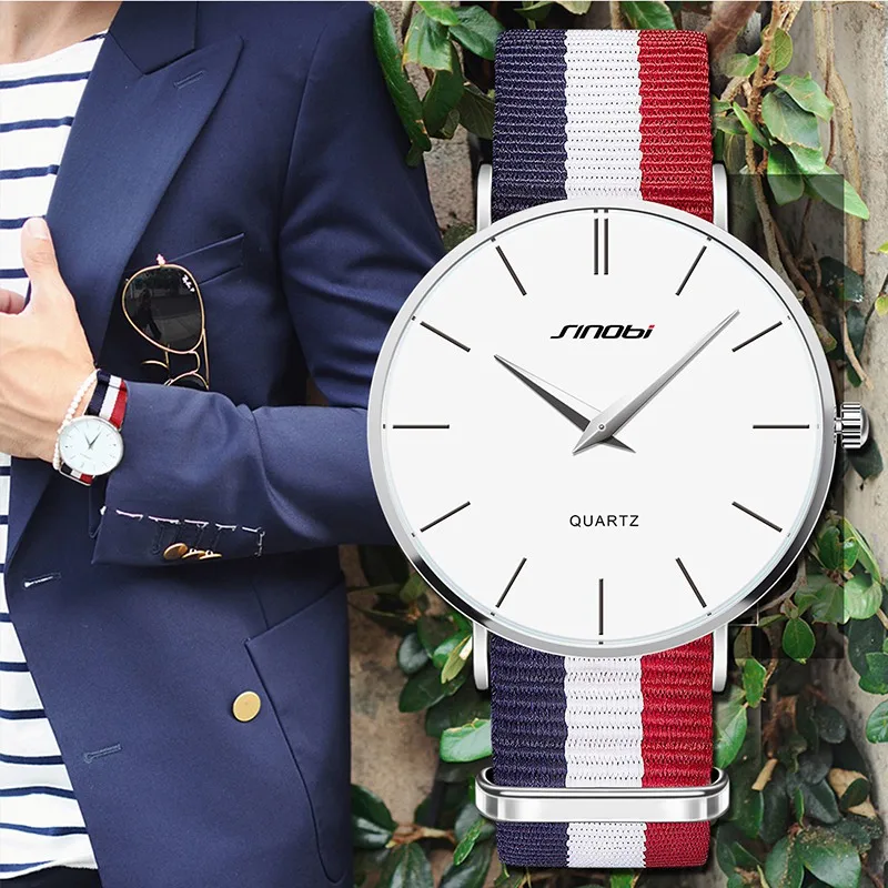 2016 latest SINOBI men brand quartz watch Slim fashion casual men's watches Classic charm wrist relogio masculino | Наручные часы