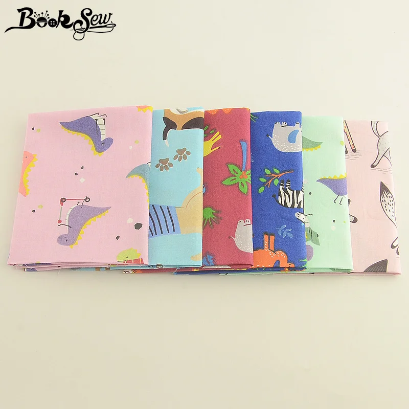 Booksew лоскутное шитье материал тканевый измеритель ткани 6 шт. 40x50 см DIY Скрапбукинг Tissu Coton хлопок саржа животных ткань