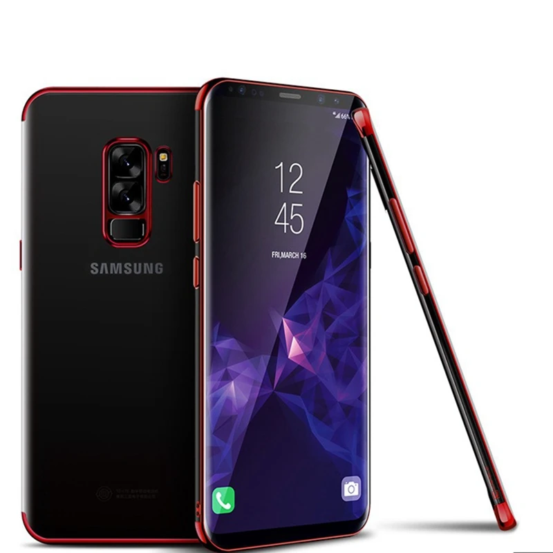 Чехол для Samsung Galaxy S9 S9plus чехлы Роскошный прозрачный чехол с полным покрытием на 360