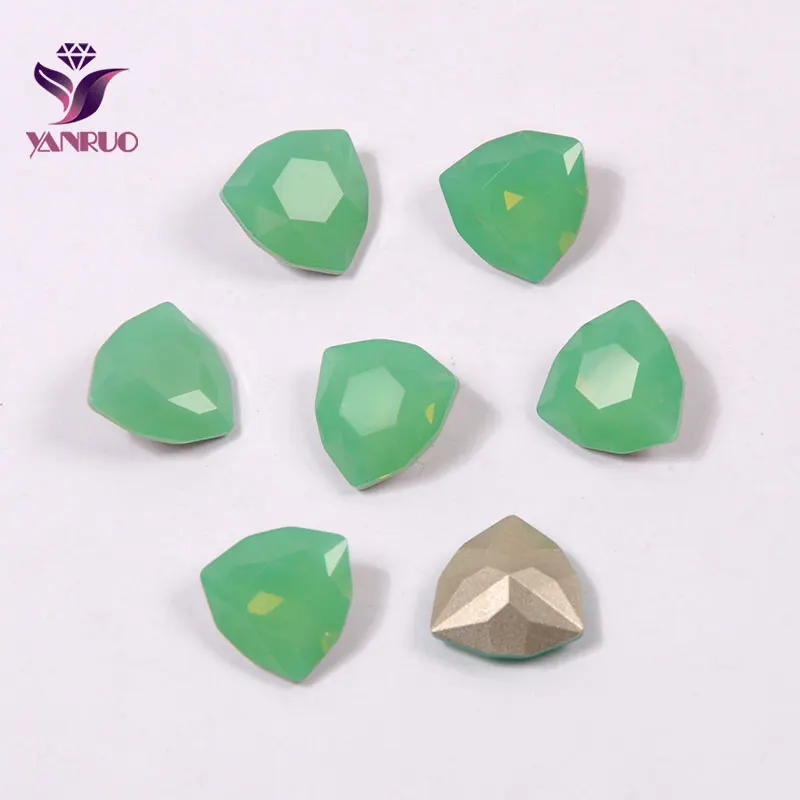 Pacific Opal YANRUO 4706 триллиантные необычные стеклянные камни Сделай Сам стразы остроконечные украшения поделки бриллианты для одежды - Цвет: Pacific Opal