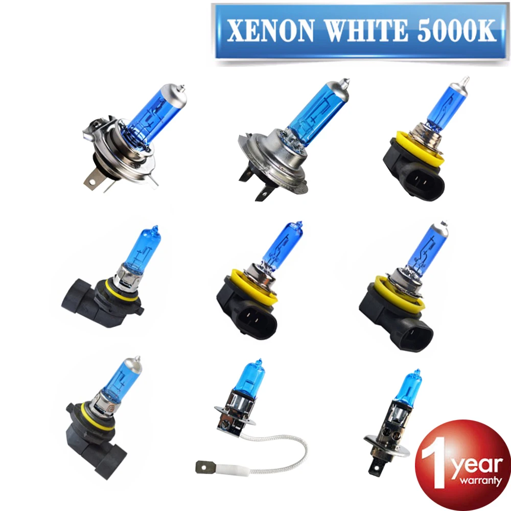 Hippcron Super White галогенная лампа H1 H3 H4 H7 H8 H9 H11 9005 HB3 9006 HB4 12 В 100 Вт 5000 К кварцевые Стекло