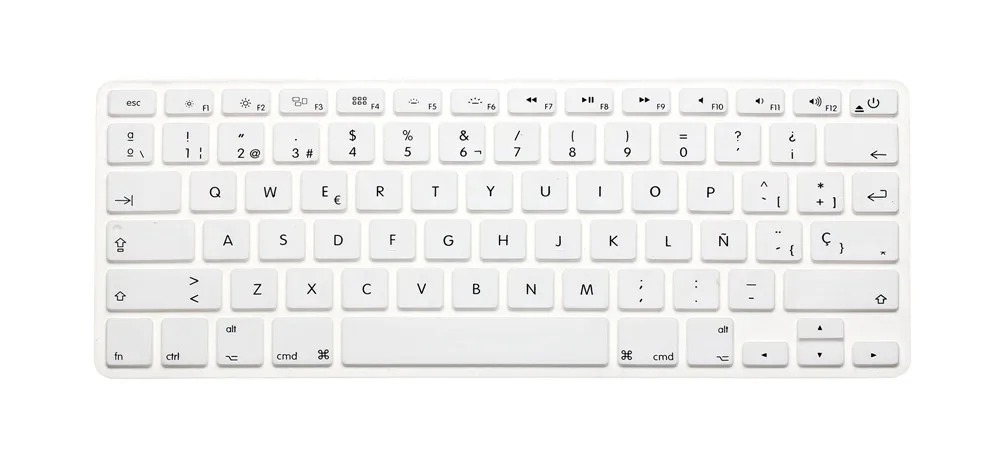 Белый Испания испанская клавиатура крышка US версия для Macbook Air Pro Retina 13 15 17 A1466 A1502 A1369 A1278 A1398 A1286 A1425 Протектор - Цвет: Белый
