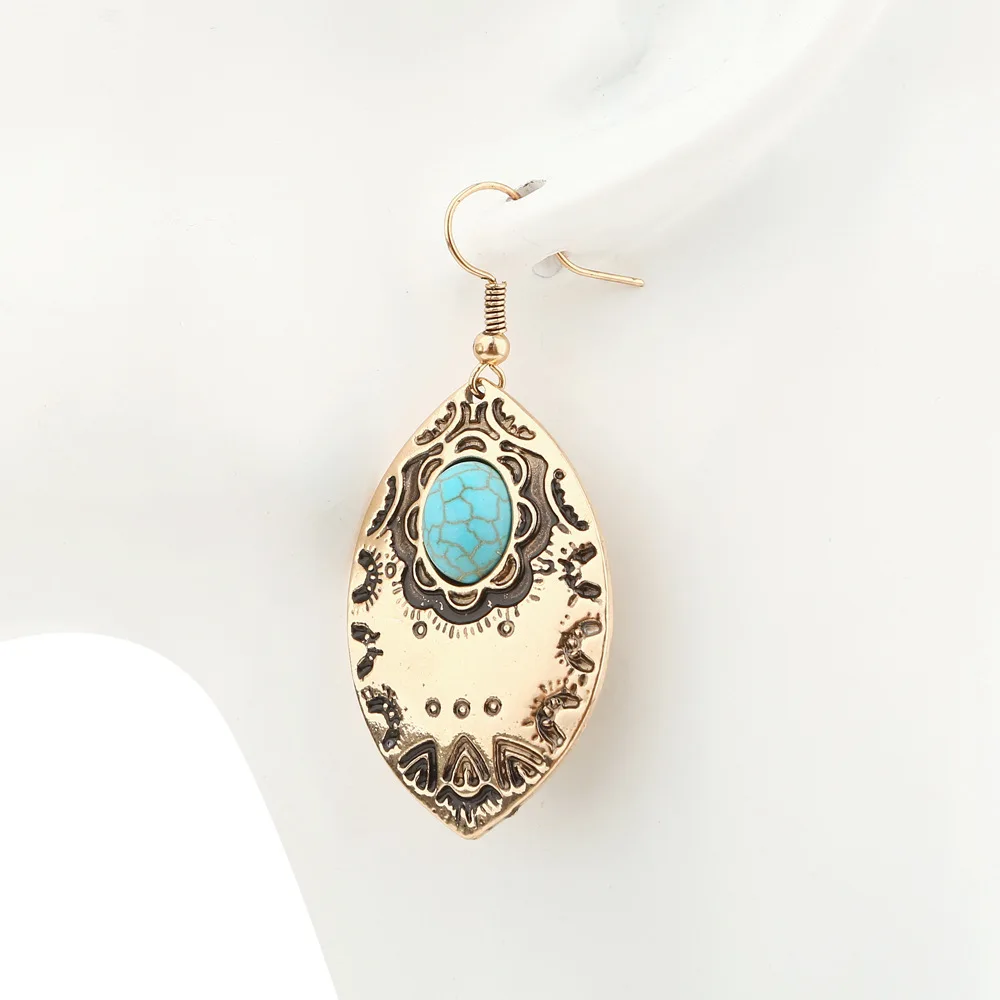 2018 Для женщин серьги ретро новый тип из turquoised серьги-подвески | Украшения и
