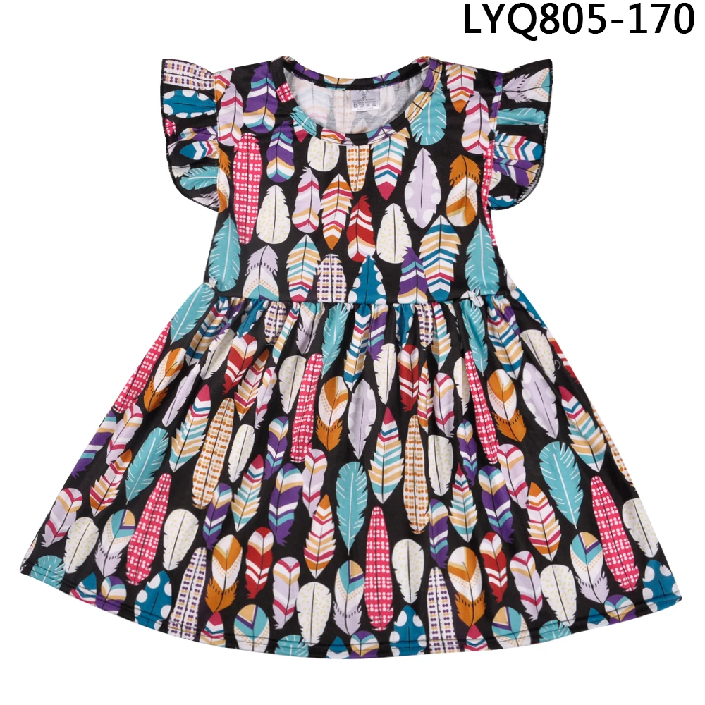 Оптовая продажа с фабрики Платье принцессы цветочным принтом и животными для