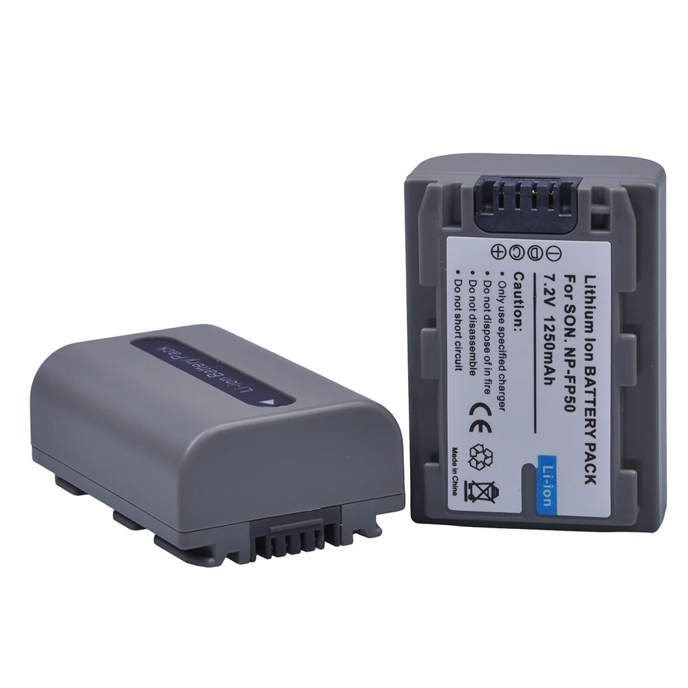 Комплект из 2 предметов NP FP50 NPFP50 батареи для Sony FP30 FP60 FP70 FP71 FP90 DCR SX40 SX40R SX41 HDR