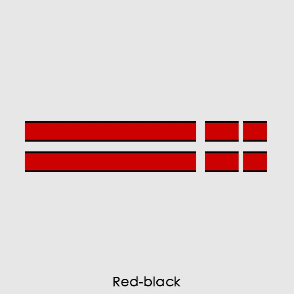 Red-Black Автомобильный Стайлинг капота в полоску наклейка багажник Задняя крышка двигателя виниловая наклейка s для Mini Cooper R56 R57 F55 F56 аксессуары - Название цвета: Red-Black