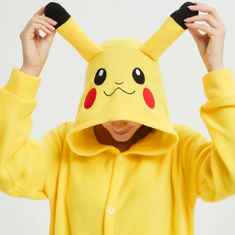 Забавный Kigurumi для костюм косплея Для Взрослых Покемон Пижама комбинезон с