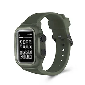 New-Army Новинка для Apple Watch 4 40-44 мм водонепроницаемый силиконовый спортивный ремешок для Apple Watch Series 4 ремешок с защитным чехлом - Цвет ремешка: New-Army