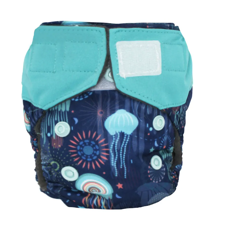 xs185 Miababy(5 шт./партия) Новорожденный бамбуковый уголь AIO тканевый подгузник, двойная защита от протекания, подходит для детей 0-3 месяцев или 6-19 фунтов - Цвет: xs185